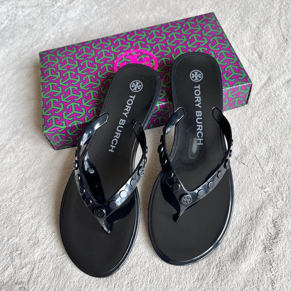 Tory Burch Studded Jelly Thong Sandals